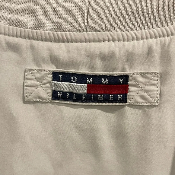 Y2K 2001 Tommy Hilfiger Golf Beige Pullover Windbreaker Jacket Size Large - Picture 5 of 6